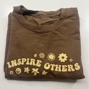 PacSun brown “Inspire others” oversized T-shirt